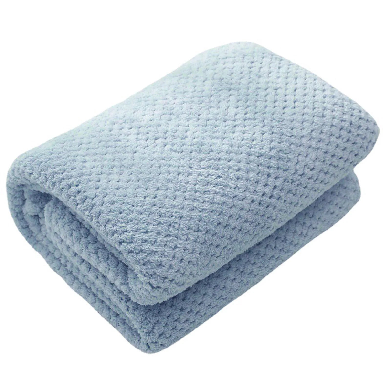 Premium Absorbent Large Towel Highly Absorbent Coral Fleece Bathroom Towels for Adults Everyday Use Peaceful Pleasures Health and Wellness Haze Blue