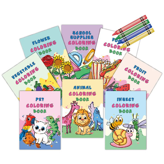 Coloring Books Kids Cartoon Doodle Party Theme Drawing Pages Festival Peaceful Pleasures Health and Wellness 1 set