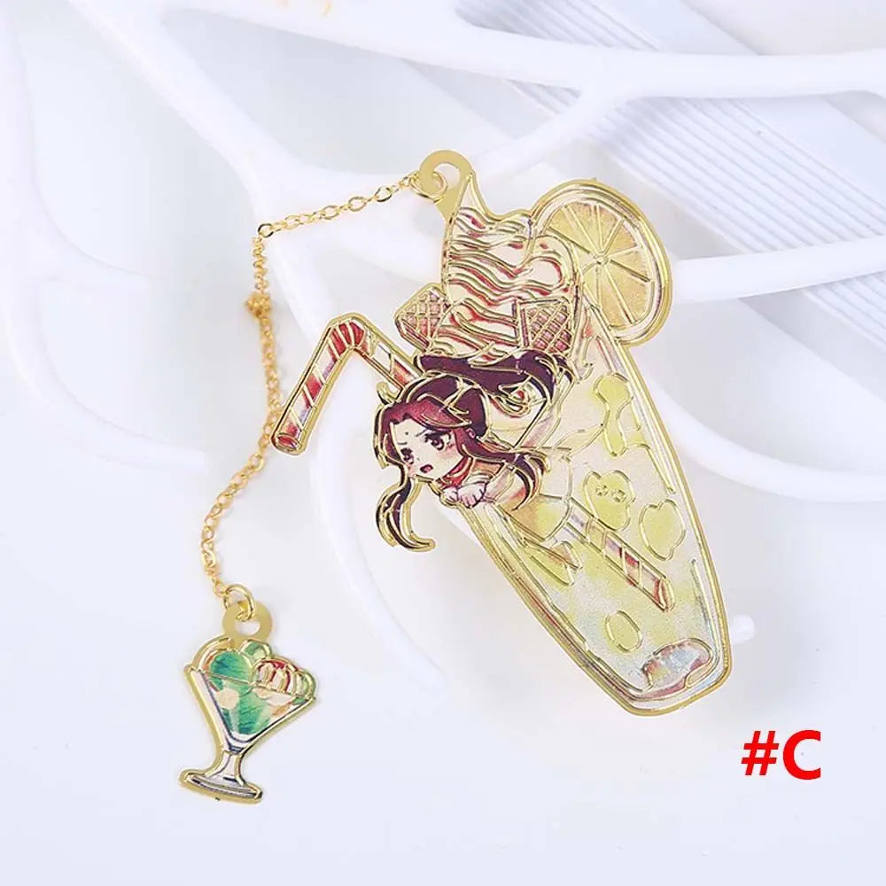 School Supply Stationery Wei Wuxian Lan Wangji Pendant Pagination Mark Mo Dao Zu Shi Bookmark Hollow Bookmark Book Markers Peaceful Pleasures Health and Wellness C