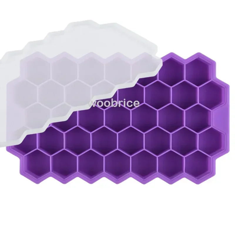 Silicone Honeycomb Ice Cube Tray – 37-Cavity BPA-Free Mold