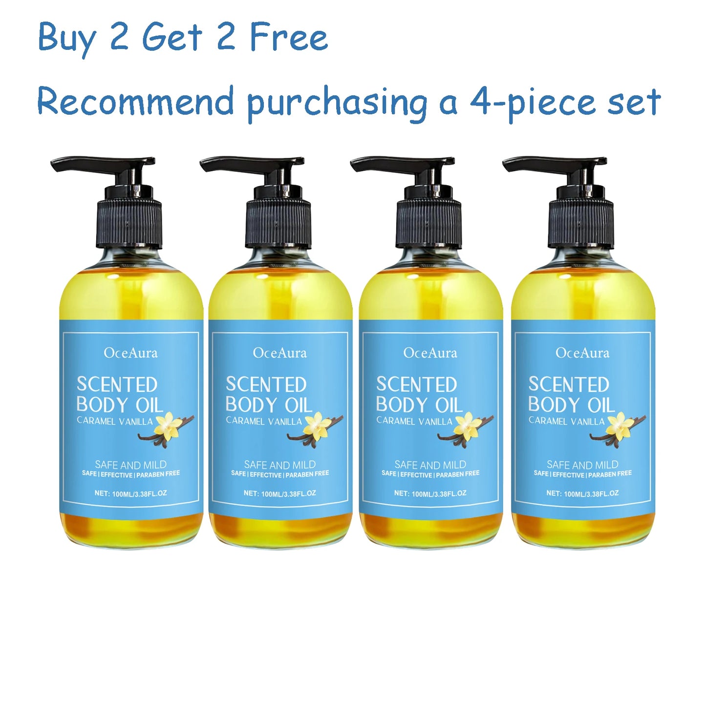 OceAura Vanilla Body Oil – Moisturizing & Nourishing 100ml