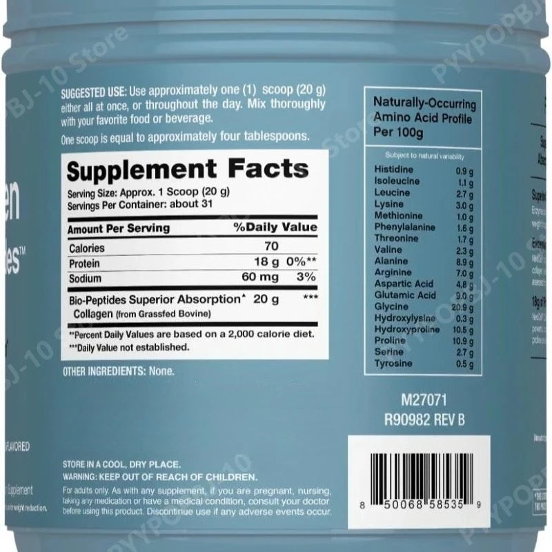 Grassfed Collagen Powder 22oz – Hair, Skin & Nails | 18 Amino Acids
