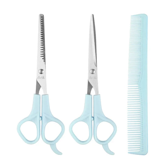 3PCS Hairdressing Scissors 6 Inch Scissors Kit Tool for Cutting Thinning Hair Comb Barber Accessories Salon Hairdressing Shears Peaceful Pleasures Health and Wellness