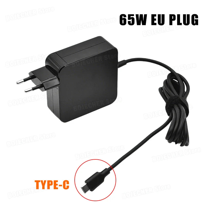 65W USB-C Laptop Charger 20V 3.25A – Lenovo HP Dell ASUS