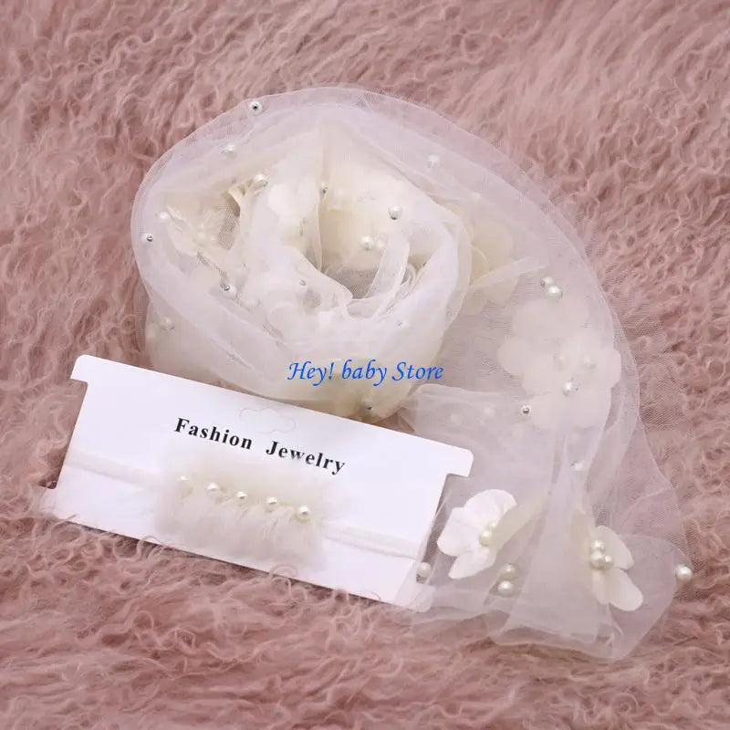 Newborn Baby Photography Props Wrap & Headband Set