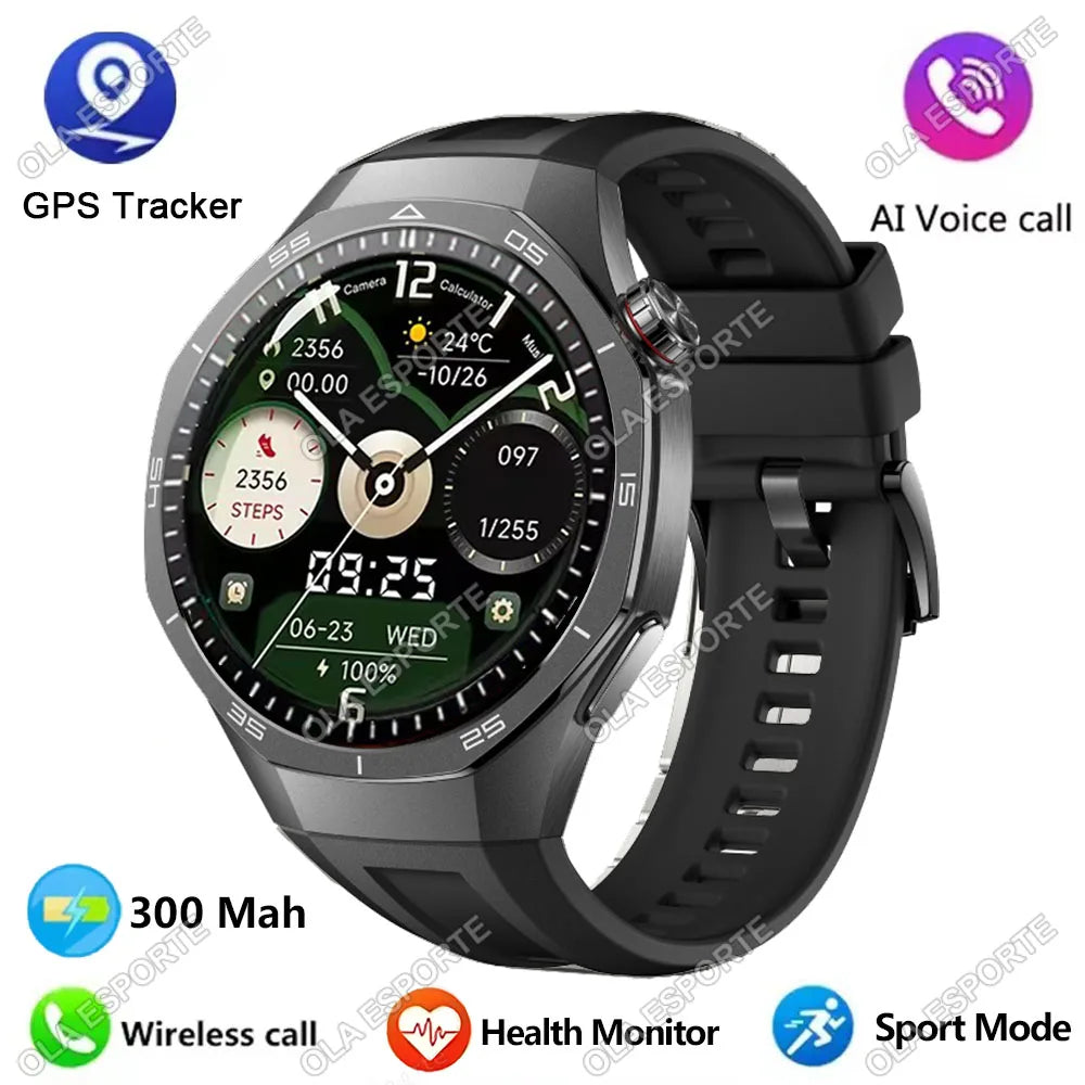 2026 New Watch 5 Pro GPS Smart Watch 1.53'' AMOLED Screen Heart Rate Monitor Sports Tracker Smartwatch Men Women For Android IOS Peaceful Pleasures Health and Wellness Black