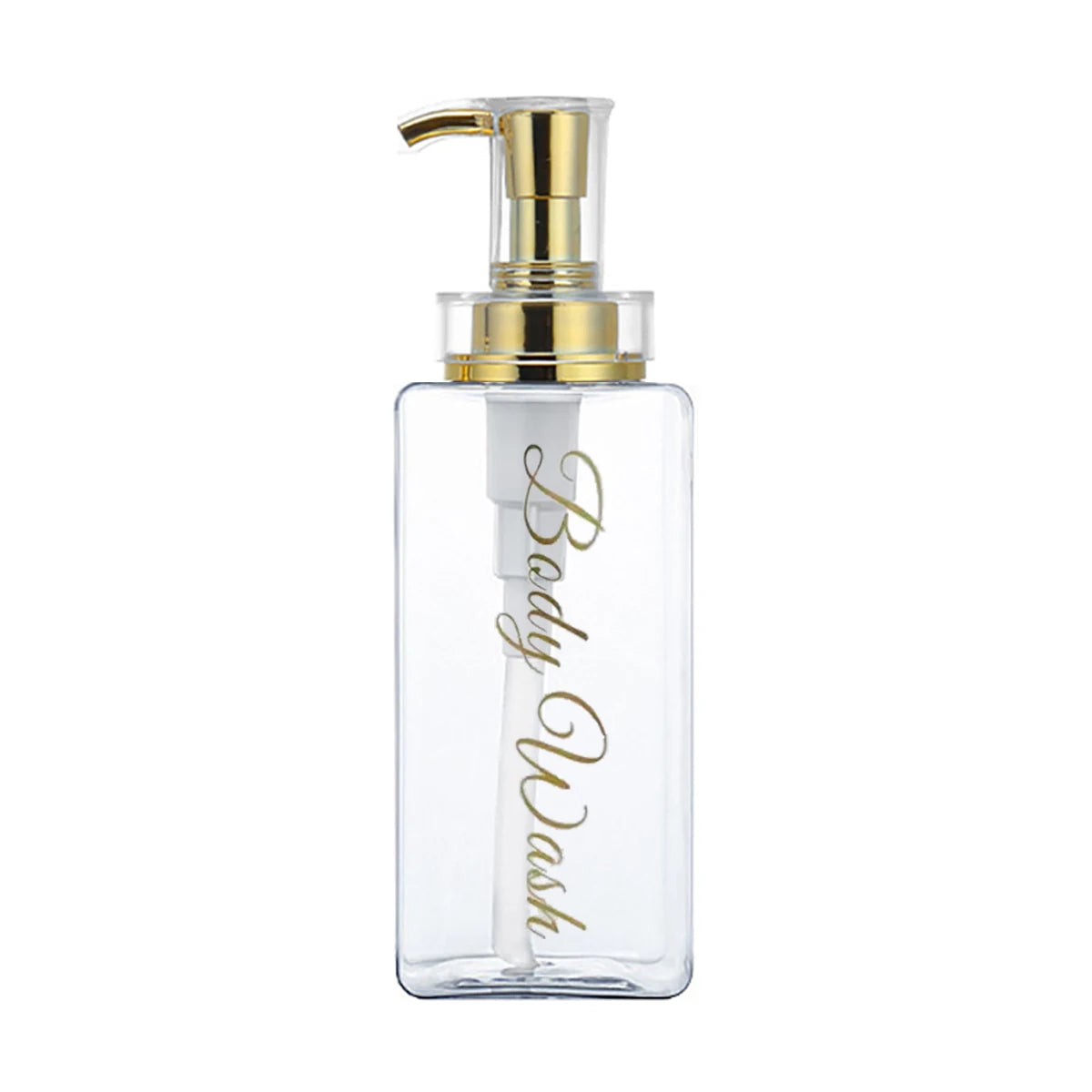 Bathroom Shower Dispenser Shampoo and Conditioner Dispenser with Gold Pump16.9oz Empty Shower Bottles for Bathroom Peaceful Pleasures Health and Wellness bodywash bottle 1
