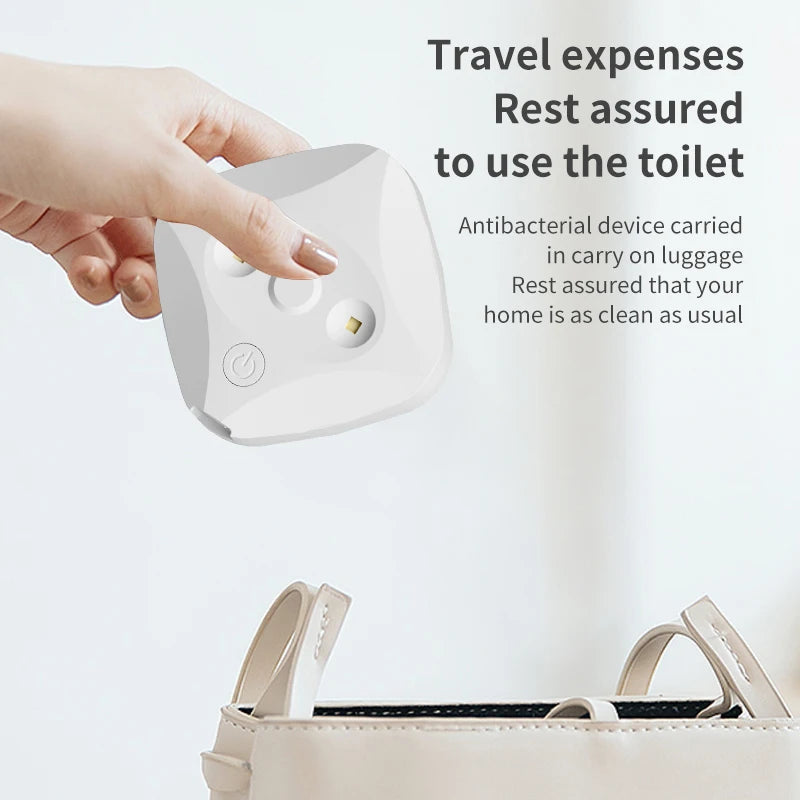 Portable Smart Toilet Cleaner Wall-mounted Household Sterilization USB Charging With LED Light For Home Bathroom Travel Peaceful Pleasures Health and Wellness