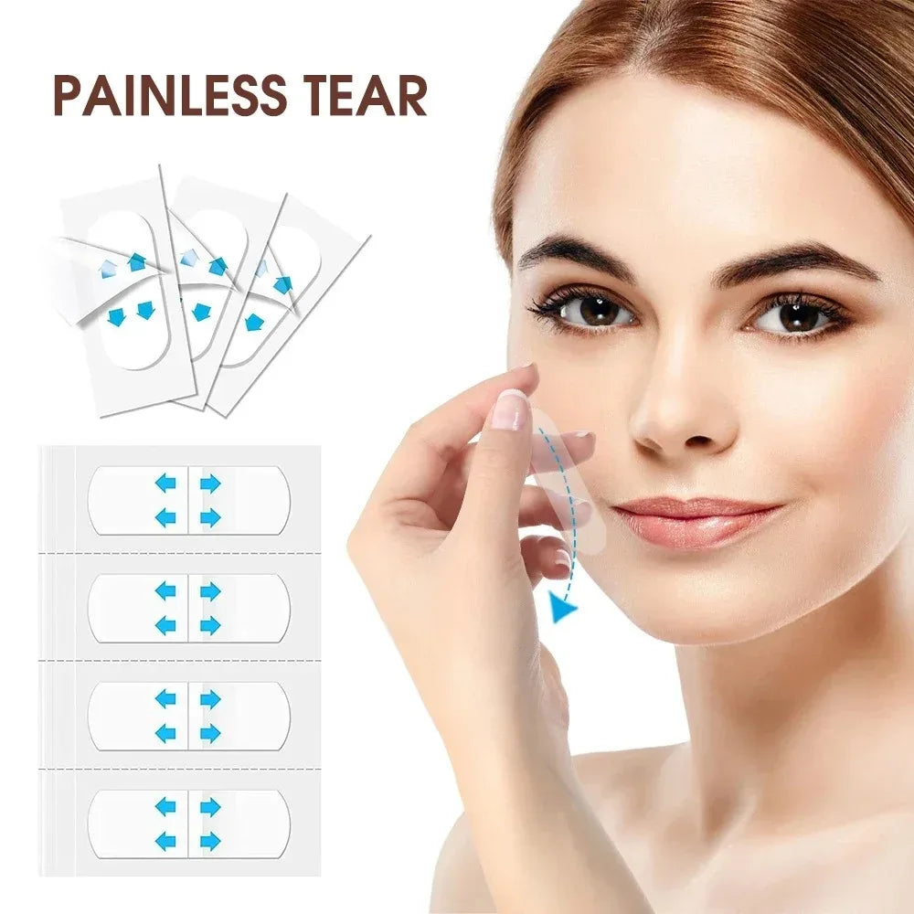 40-120PCS V-Shape Face Wrinkle Sagging Skin Adhesive Tape Lifting Face Stickers Invisible Transparent Thin Face Patche Lift Tool Peaceful Pleasures Health and Wellness