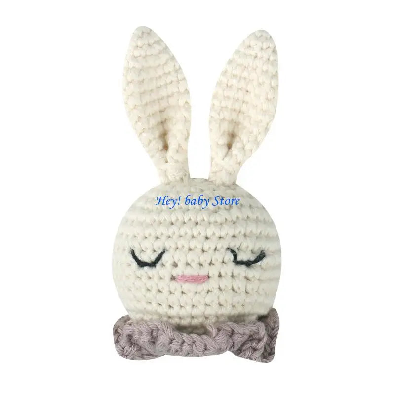 Crochet Rabbit Pacifier Chain Clip Baby Teething Toy DIY
