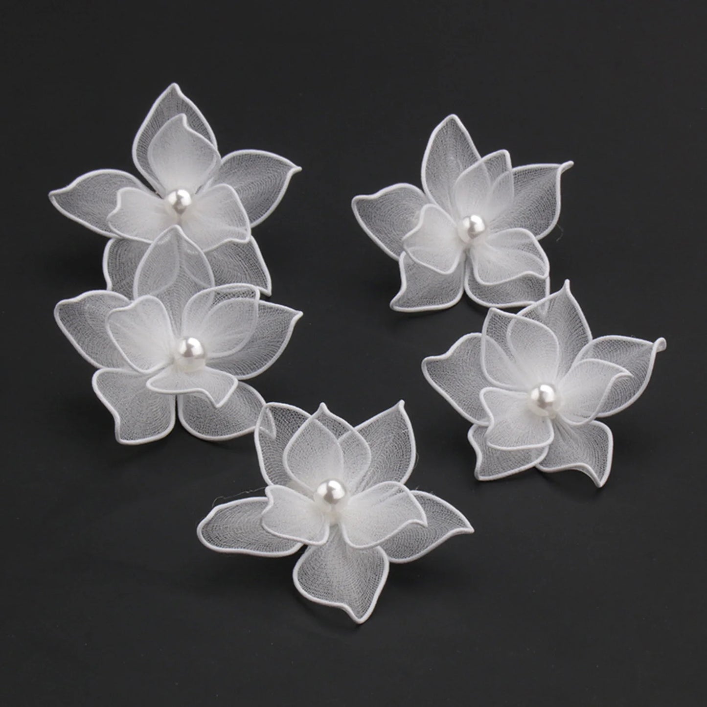 Woman Hair Clips Accessories Hairpin Sweet Fabric Flower Hair Weaving Jewelry for Wedding Banquet Chinese Clothes Party Peaceful Pleasures Health and Wellness