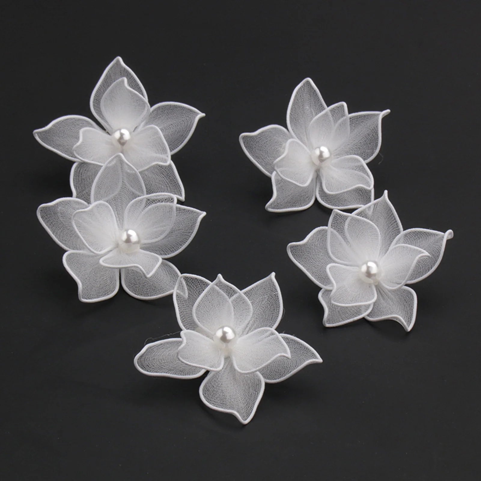 Woman Hair Clips Accessories Hairpin Sweet Fabric Flower Hair Weaving Jewelry for Wedding Banquet Chinese Clothes Party Peaceful Pleasures Health and Wellness
