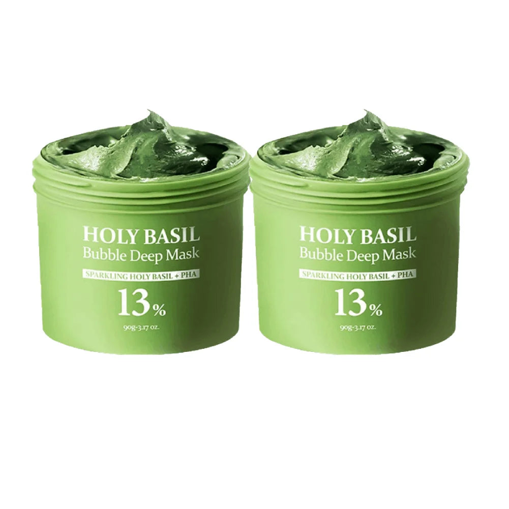 1/3pc Holy Basil Sparking Bubble Mask Cleansing Moisturizing Removes Blackheads Shrink Pores Makes the Skin Refreshing and Shiny Peaceful Pleasures Health and Wellness B