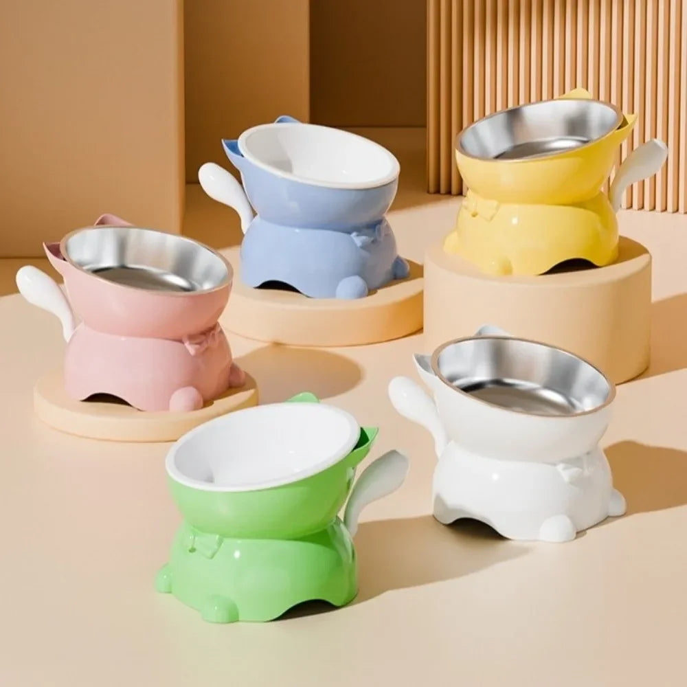 Elevated Cat & Dog Bowl – Anti-Spill Stainless Steel Pet Bowl