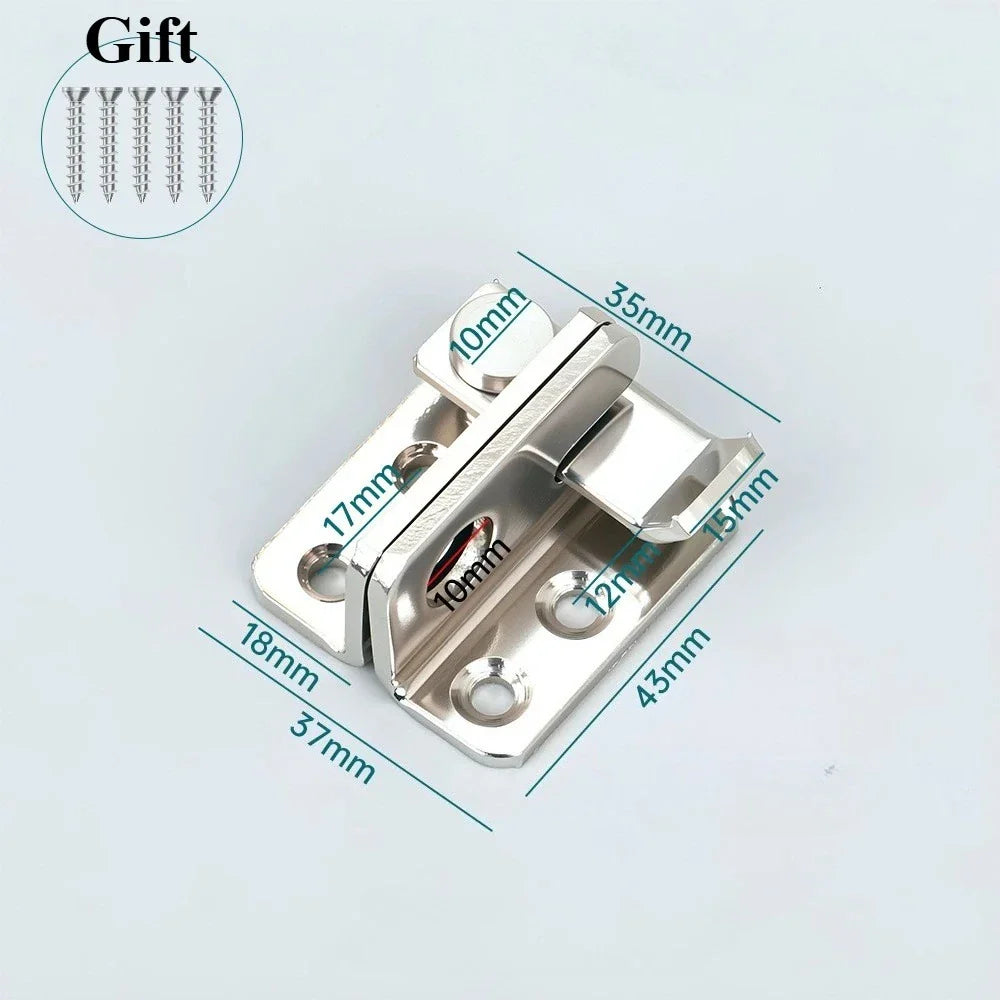 Stainless Steel Door Bolt Latch | Pet Cage, Bathroom & Cabinet