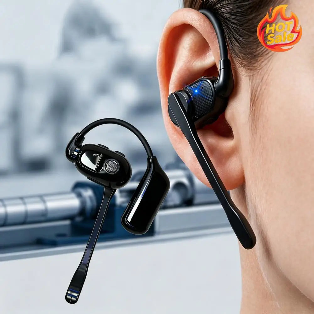 Wireless Bluetooth Earhook Earphones with Mic & Type-C Charging