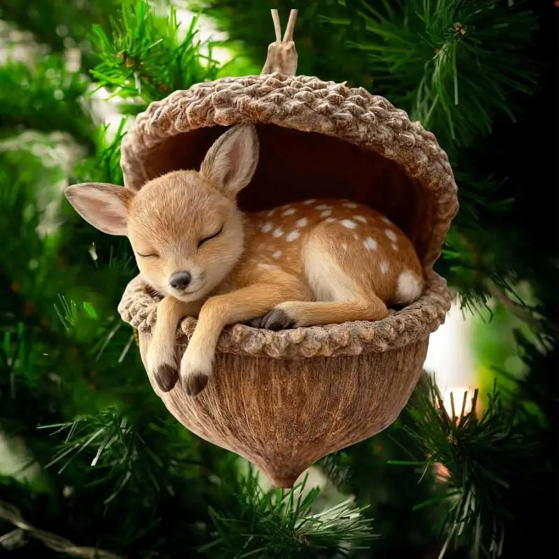 2D Acrylic Animal Christmas Tree Ornaments | Holiday Decor Christmas Tree Ornament Peaceful Pleasures Health and Wellness A2