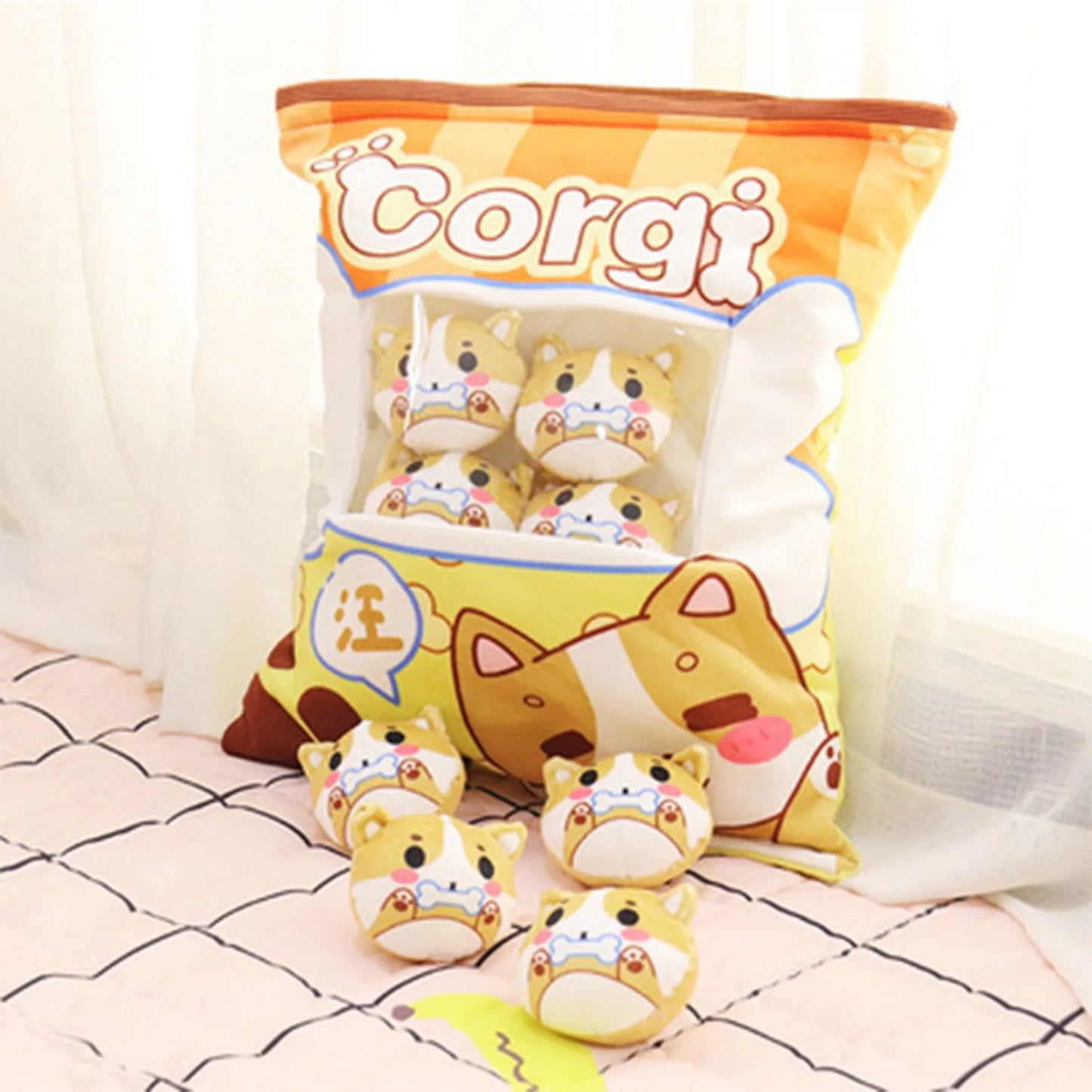 Cartoon A Bag Of Snacks Doll Throw Pillow Internet Celebrity Ins Snack Bag Plush Toy Creative Office Pillow Lovely Holiday Gifts Peaceful Pleasures Health and Wellness A One Size