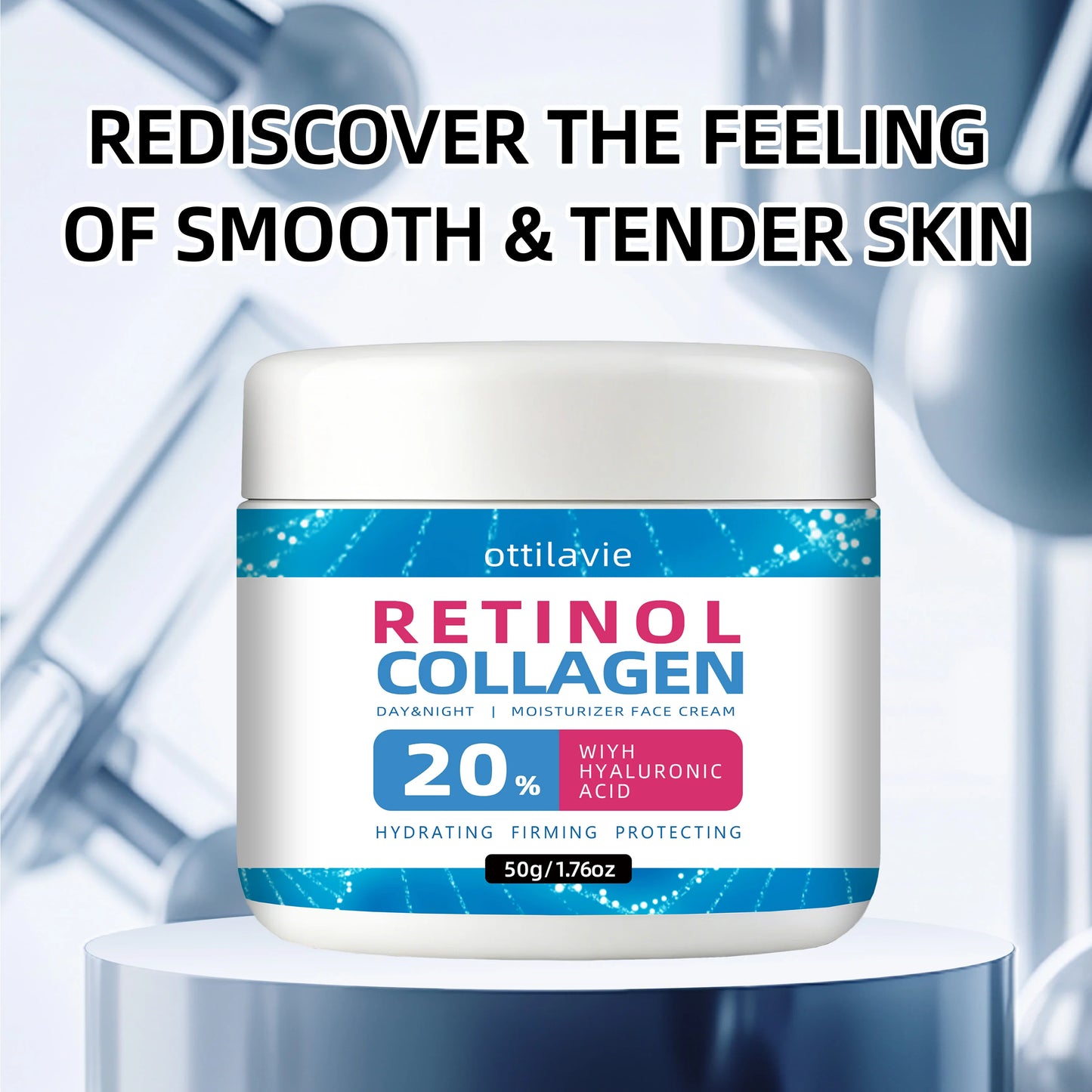 Retinol & Collagen Moisturizing Cream - Day & Night Use, Fast-Absorbing & Non-Greasy, Universal for All Skin Types, Perfect Gift Peaceful Pleasures Health and Wellness