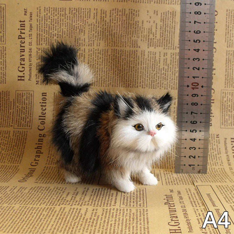 Realistic Stuffed Cat Plush Toy – Soft Kitten Gift for Kids