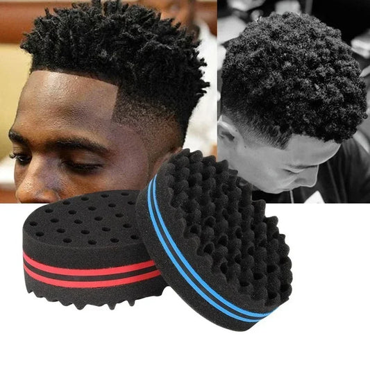 Oval Double Sides Magic Twist Hair Brush Sponge Brush For Natural Afro Coil Wave Dread Sponge Brushes Hair Braids Braiding Hair Peaceful Pleasures Health and Wellness