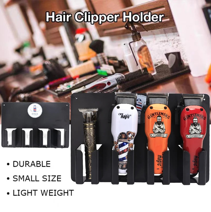 Barbershop Electric Hair Clipper Storage Holder Rack Heat Resistant Trimmer Stand Wall Organizer Salon Hairdressing Tool Supplie Peaceful Pleasures Health and Wellness