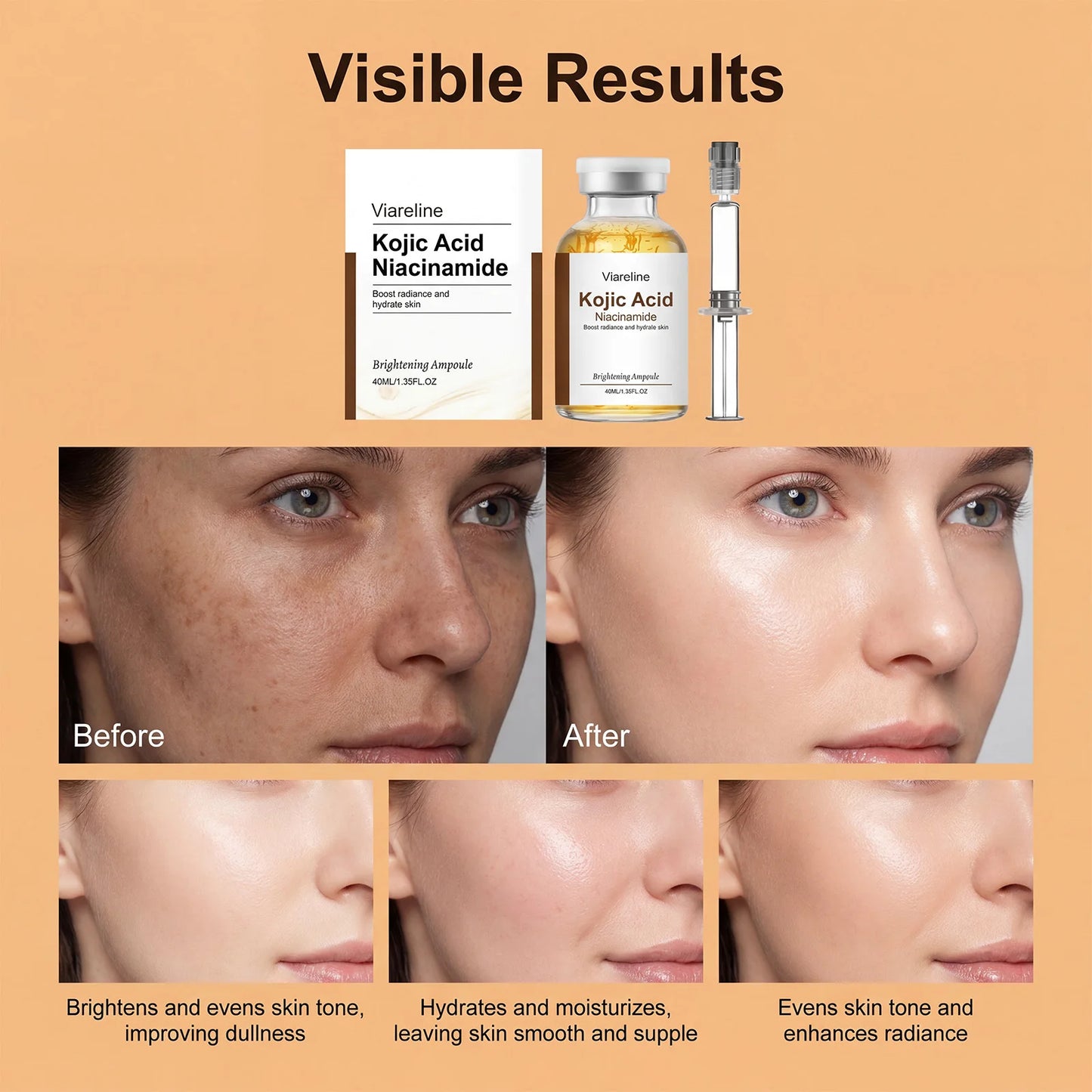 Niacinamide & Kojic Acid Brightening Ampoule Serum 40ml