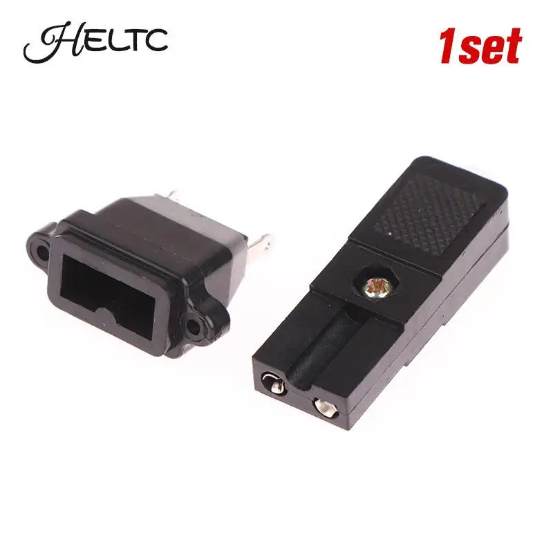 2-Pin DC Power Plug Connector | 2-Core EU Socket 250V 10A Power Plug Connector Peaceful Pleasures Health and Wellness 1set