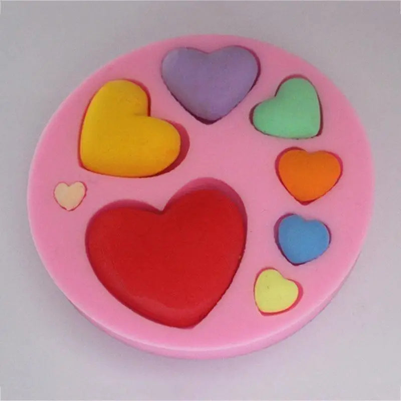Heart Shaped Silicone Mold DIY Chocolate Candy Fondant Mould Cake