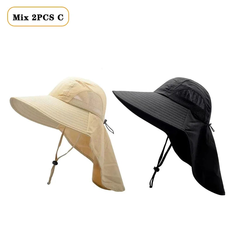 Waterproof Wide Brim Fisherman Sun Hat – UV Protection Cap