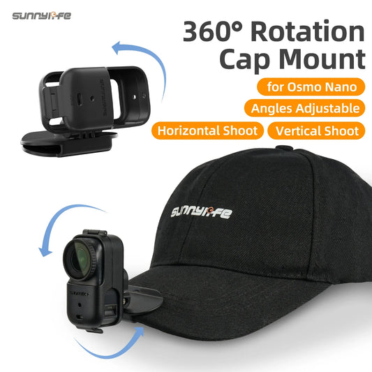 Sunnylife DJI Osmo Nano 360° Rotating Cap Mount | Angle Adjust Camera Cap Mount Oasis Select