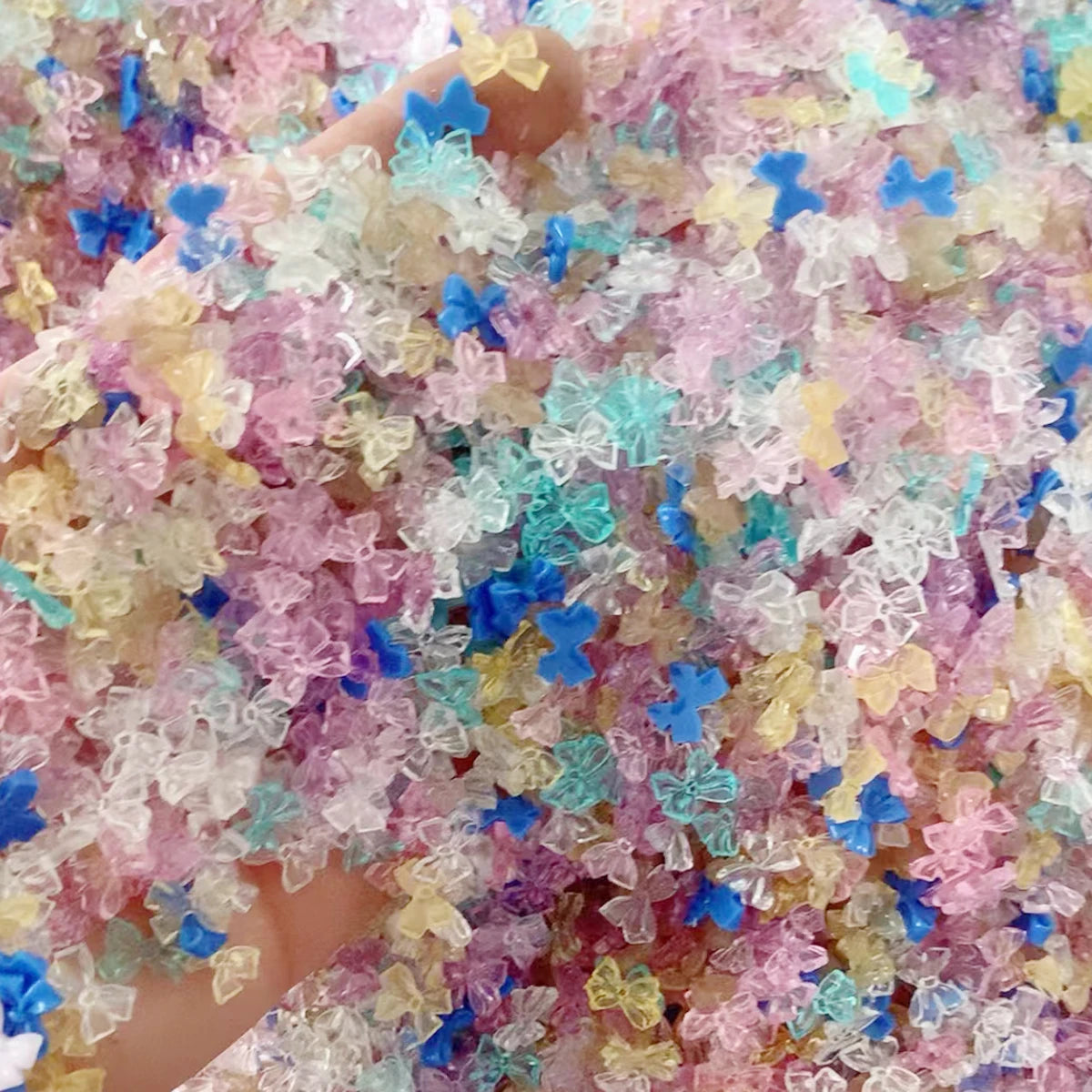 50g 3D Aurora Resin Nail Charms – Bows, Butterflies & Flowers