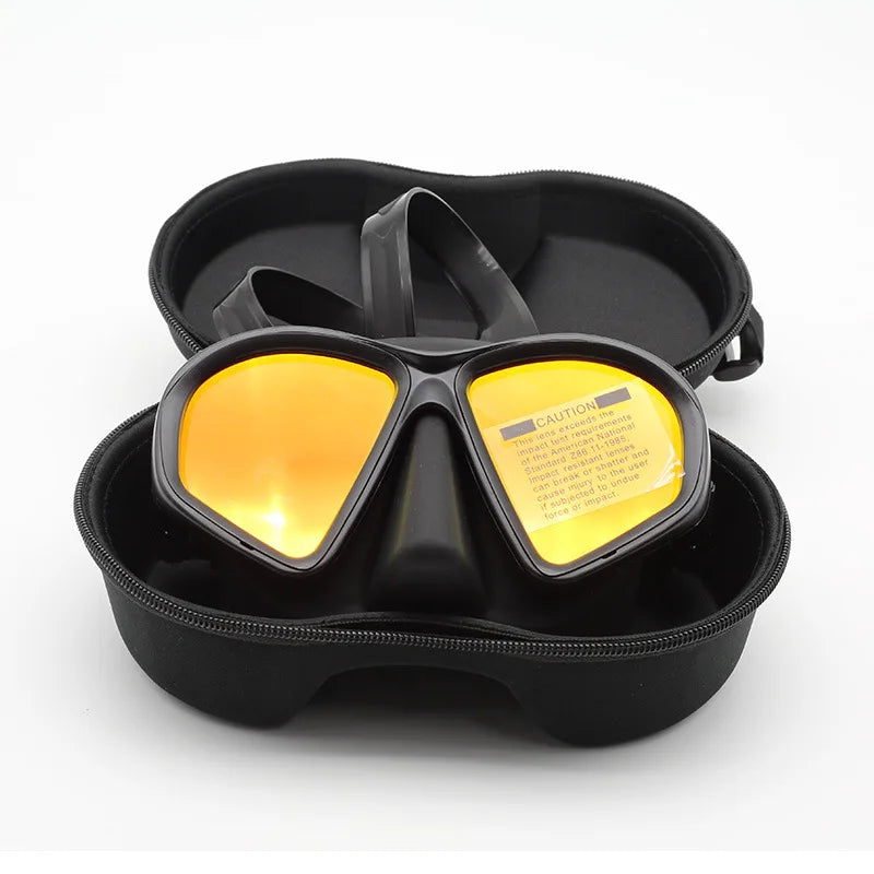Pro Low-Volume Freediving Snorkel Mask with Camera Mount
