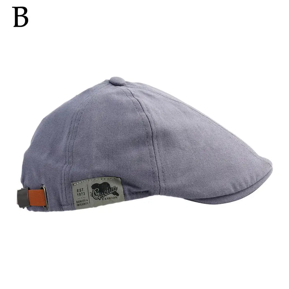 Retro fashion hat can be worn front or back duckbill cap women's khaki newsboy cap trendy beret women's painter's hat Peaceful Pleasures Health and Wellness blue