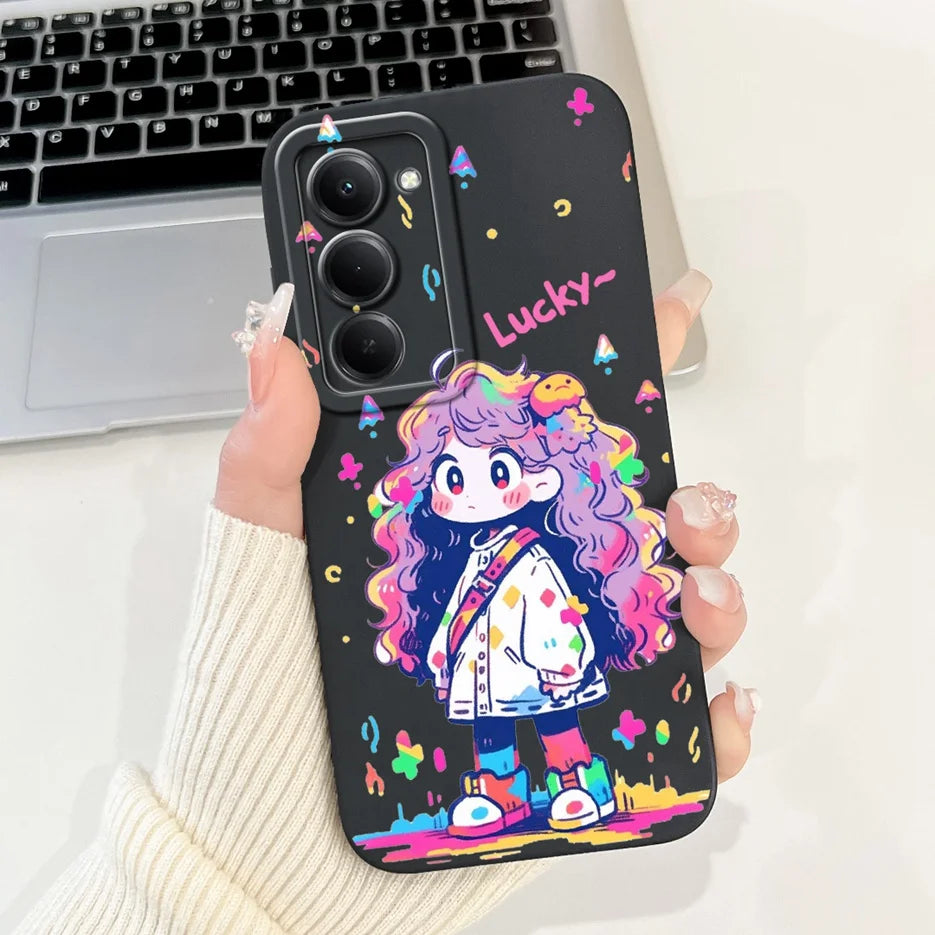 For Xiaomi Redmi 15 4G 5G Case Cute Panda Rabbit Cartoon Cover Shockproof Phone Case For Xiaomi Redmi 15 5G Redmi15 4G Soft Bags Peaceful Pleasures Health and Wellness