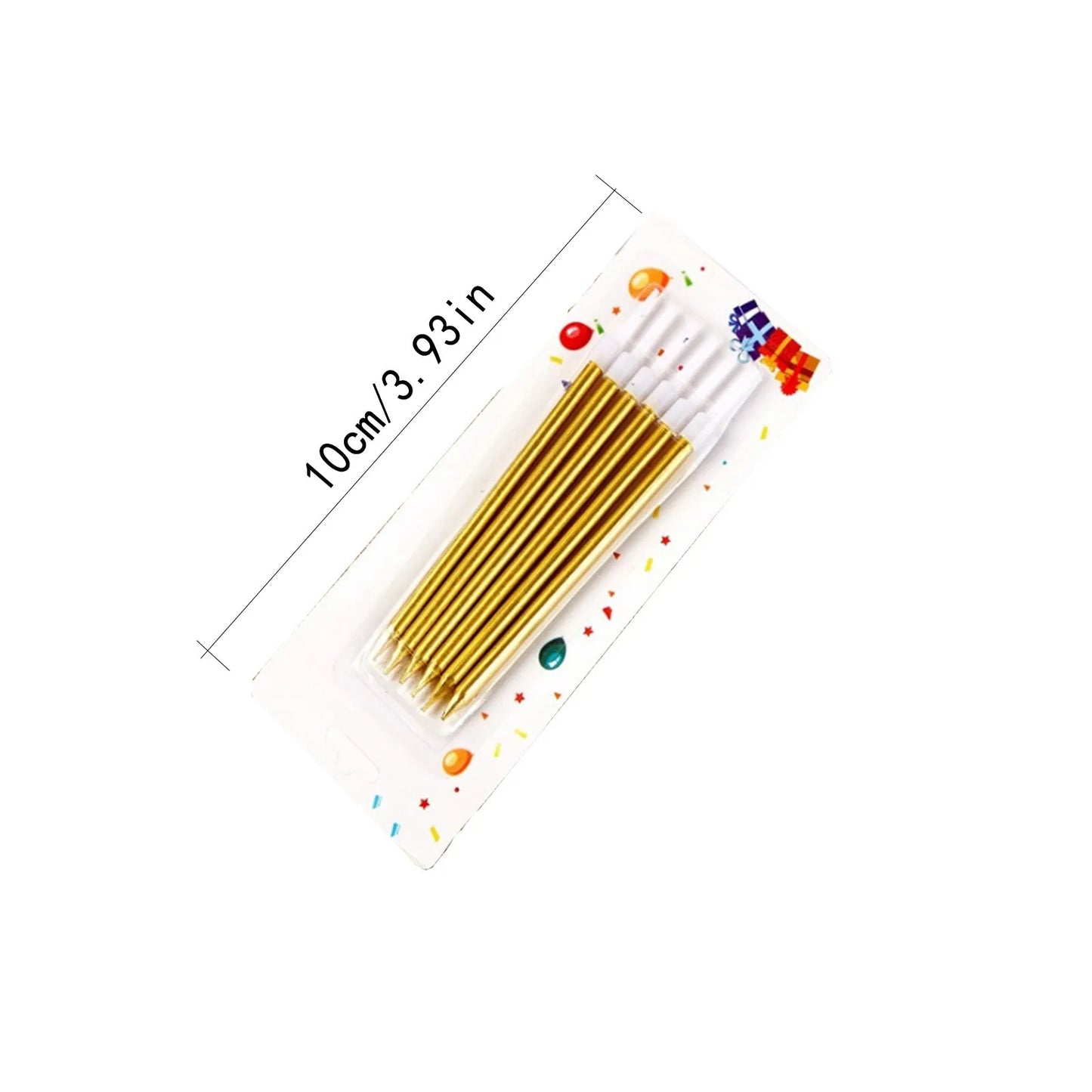 6-Pack Gold & Silver Birthday Cake Candles | Party Decorations