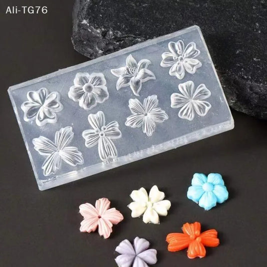3D Flower Silicone Nail Art Mold – Reusable Petal DIY Template Nail Art Mold Peaceful Pleasures Health and Wellness