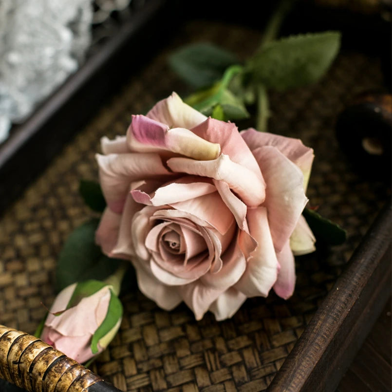 Artificial Silk Rose Bouquet | Wedding & Home Décor – 1/5 Pcs