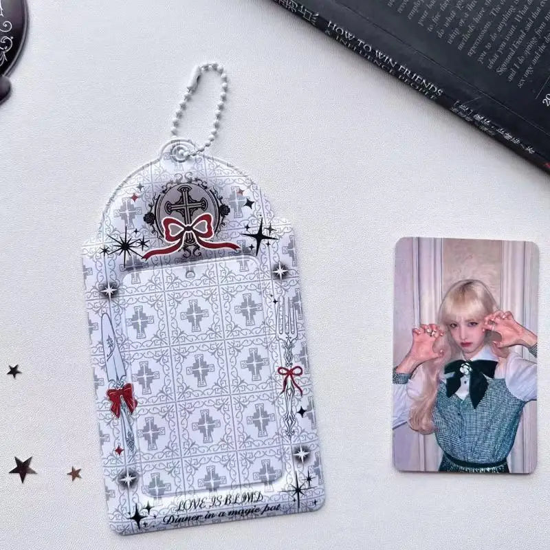 Kpop Photocard Holder Transparent Display Case & Keychain