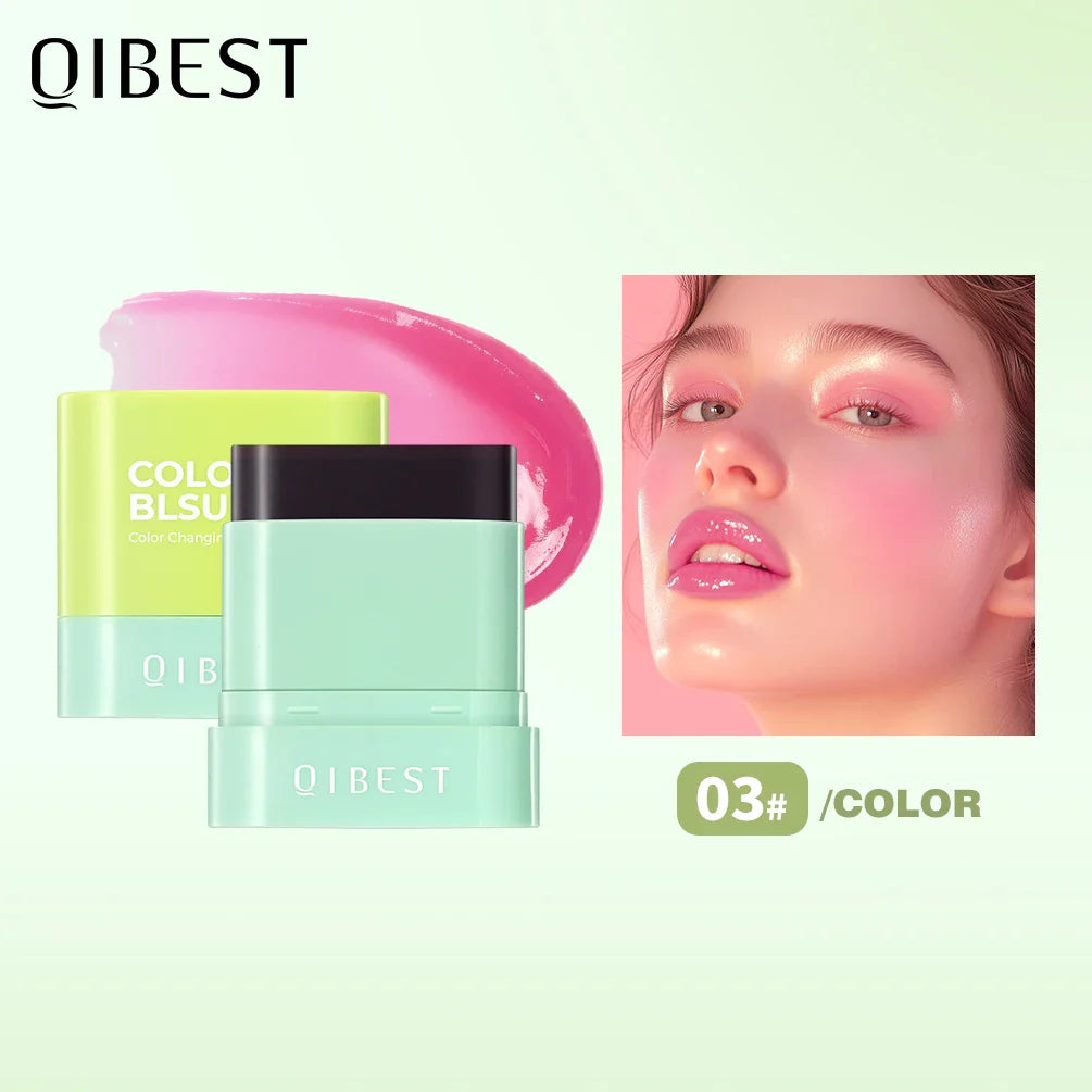 QIBEST 3-in-1 Jelly Blush Stick – Lips, Cheeks & Eyes | 3 Colors