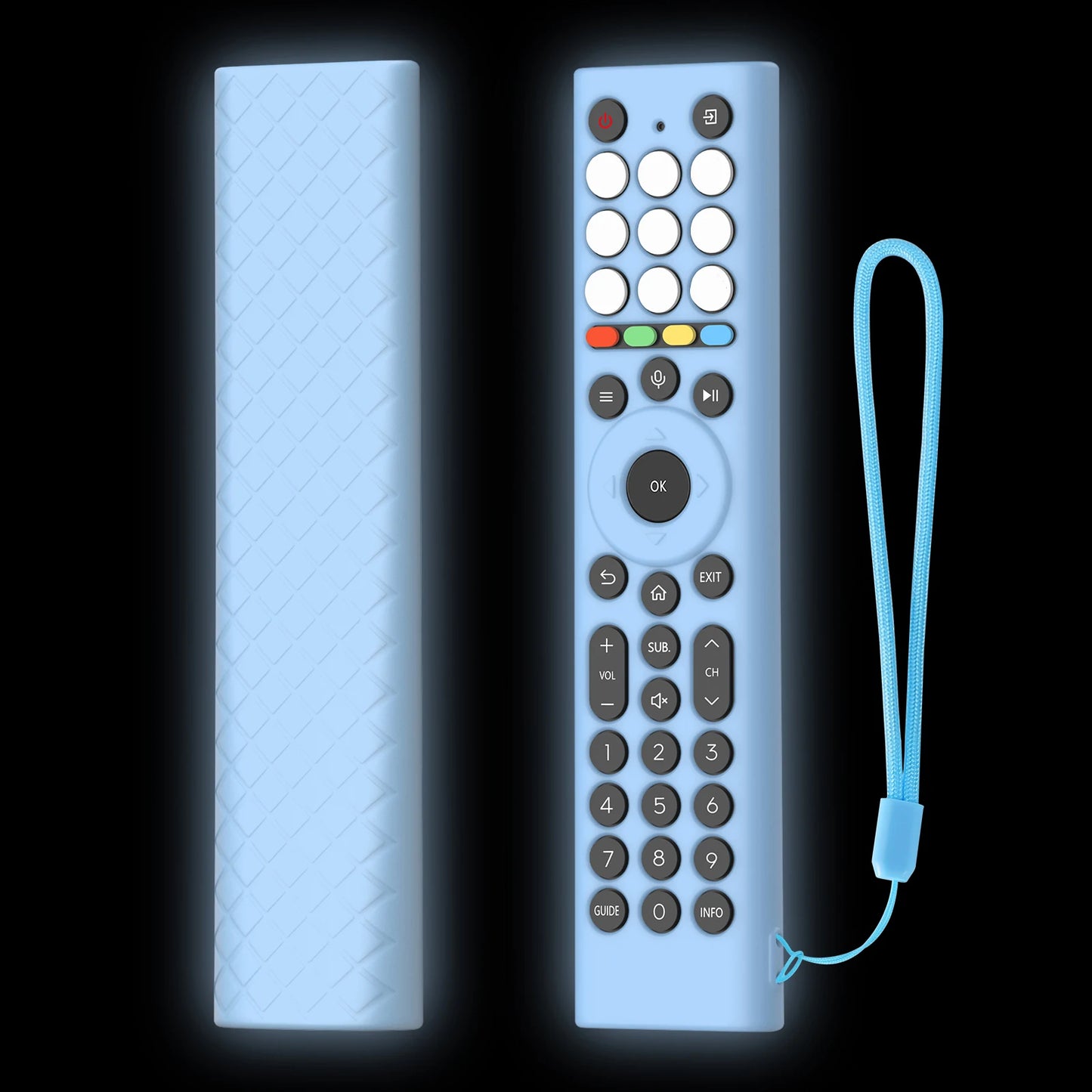 Soft Silicone Case Housing for HISENSE ERF2K38H Remotes NonSlip Texture Shell Protective Covers Peaceful Pleasures Health and Wellness dark blue