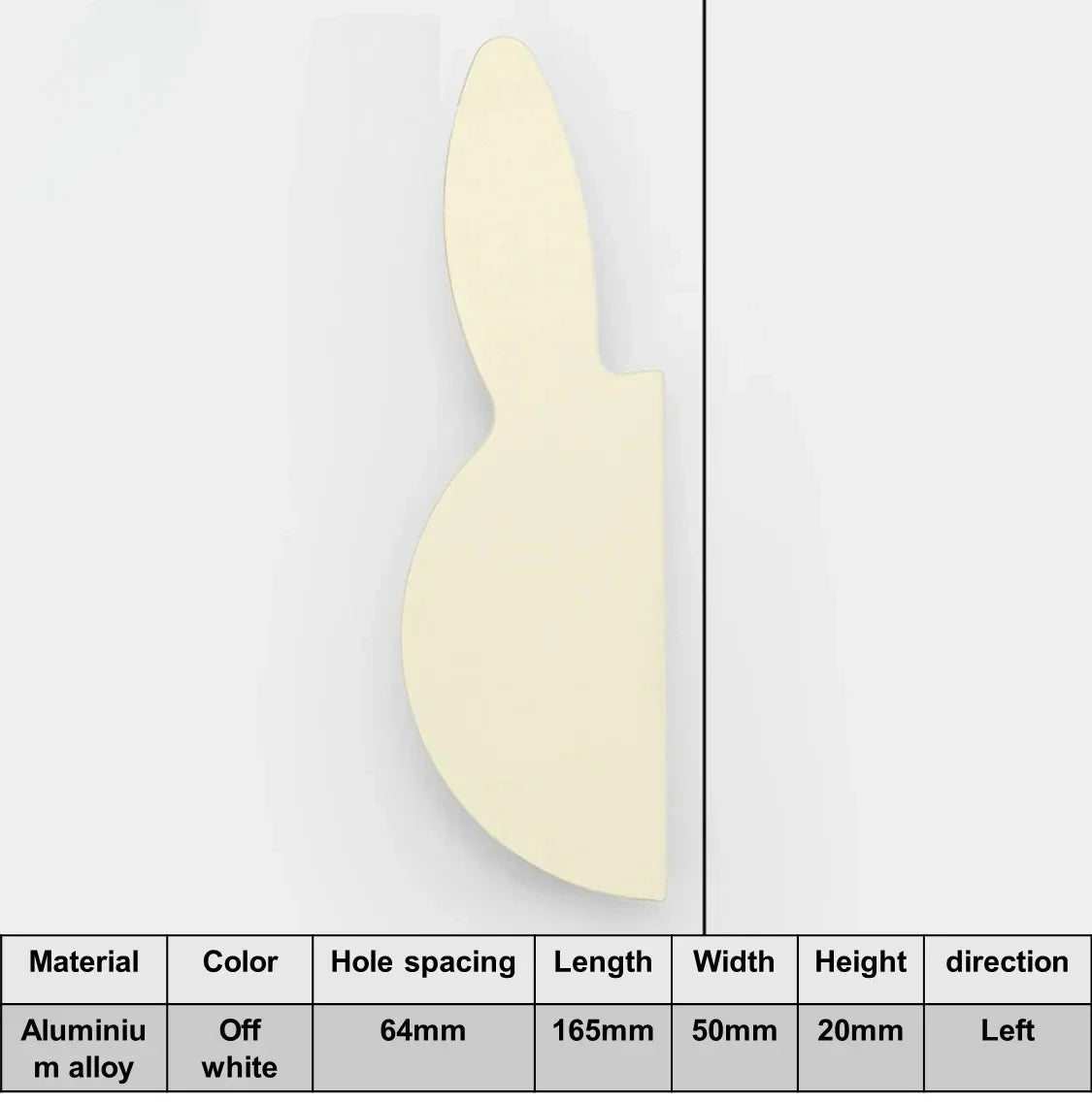 Love Rabbit Cartoon Cabinet Handle – Kids Room Door Pull