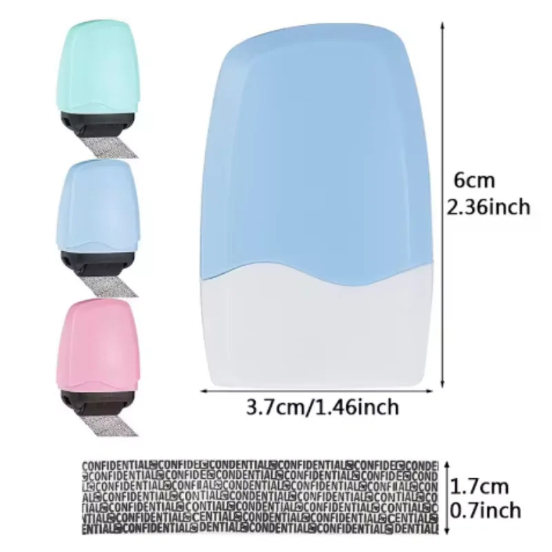 Identity Protection Roller Stamp Stop ID Identity Theft Identification Shielding Privacy Secret And Address Shielder Peaceful Pleasures Health and Wellness