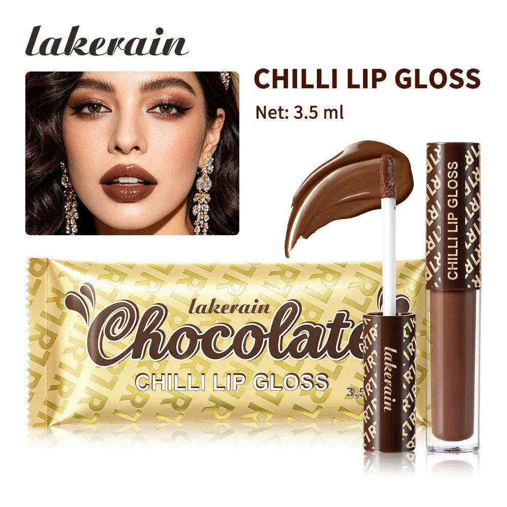 Chilli Lip Gloss Deep Hydration Natural Plumping Effect Glossy Finish Smooth Creamy Texture Chocolate Color Plumping Lip Gloss Peaceful Pleasures Health and Wellness Chilli Lip Gloss