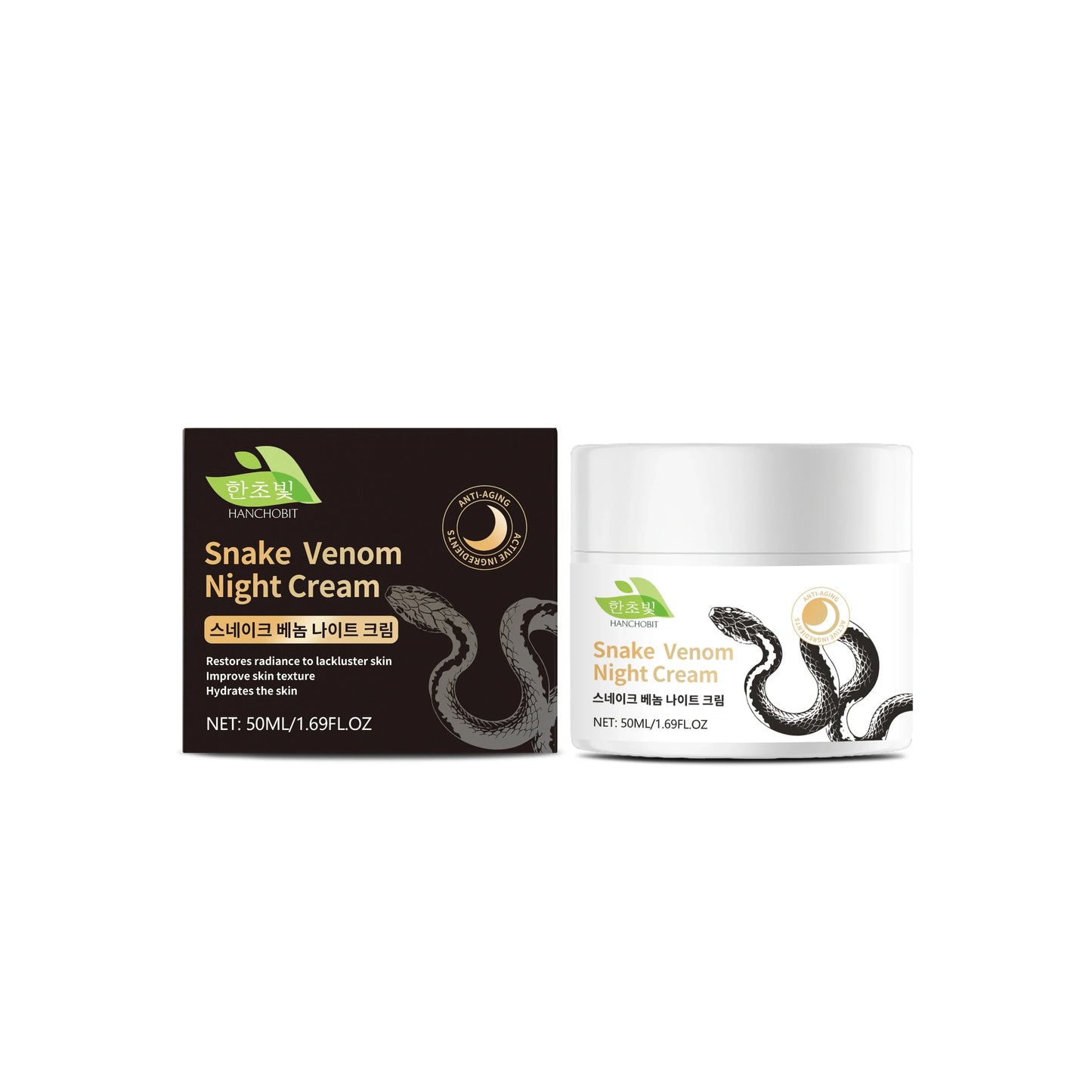 Hanchobit Snake Venom Night Cream – Nourishing 50ml Face Cream