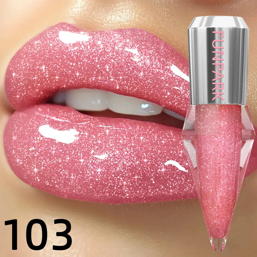 FUNPARK 8-Color Glitter Shimmer Lip Gloss | Diamond Lipstick