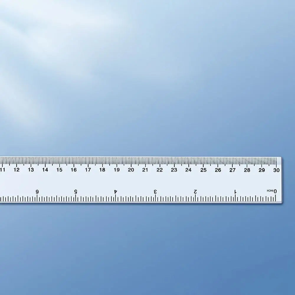 Stationery 15cm 20cm 30cm 40cm Straight Ruler Plastic Transparent Measuring Ruler Multifunction Drawing Ruler School Peaceful Pleasures Health and Wellness 30cm