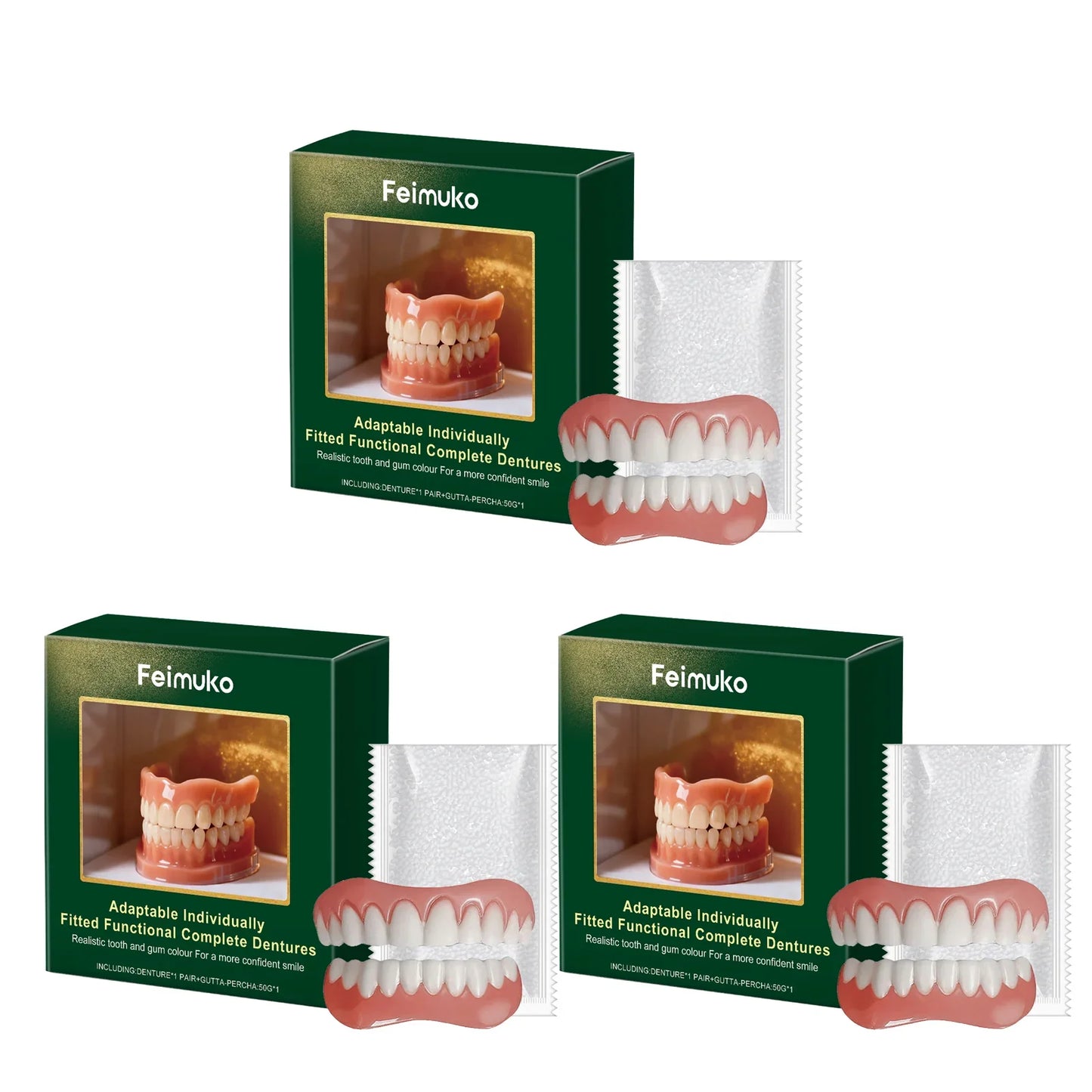 Moldable Denture Silicone Kit – Temporary False Teeth Set