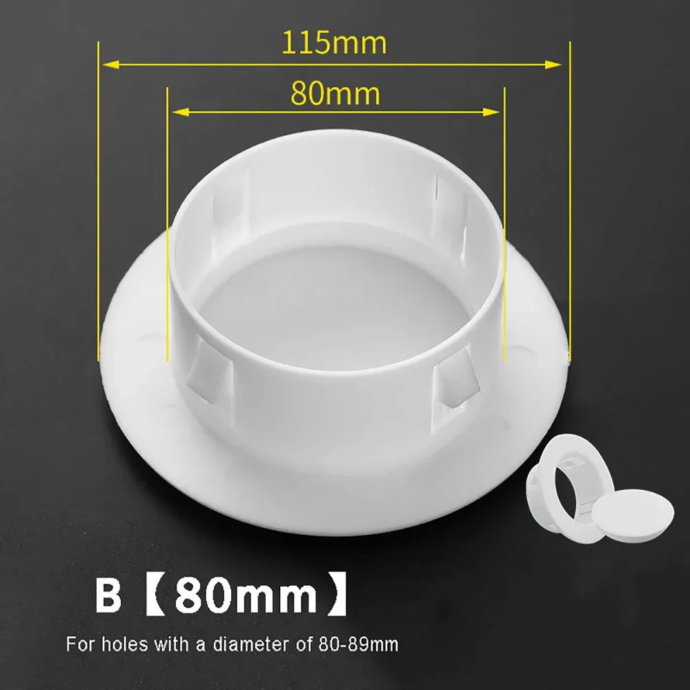 PP Plastic Wall Hole Cover Plug | Decorative Vent Cap 40–150mm