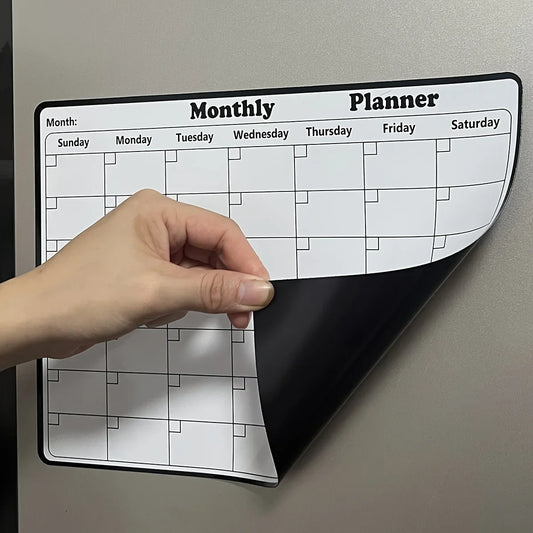 Magnetic Dry Erase Monthly Calendar Whiteboard for Fridge Magnetic Whiteboard Planner Peaceful Pleasures Health and Wellness